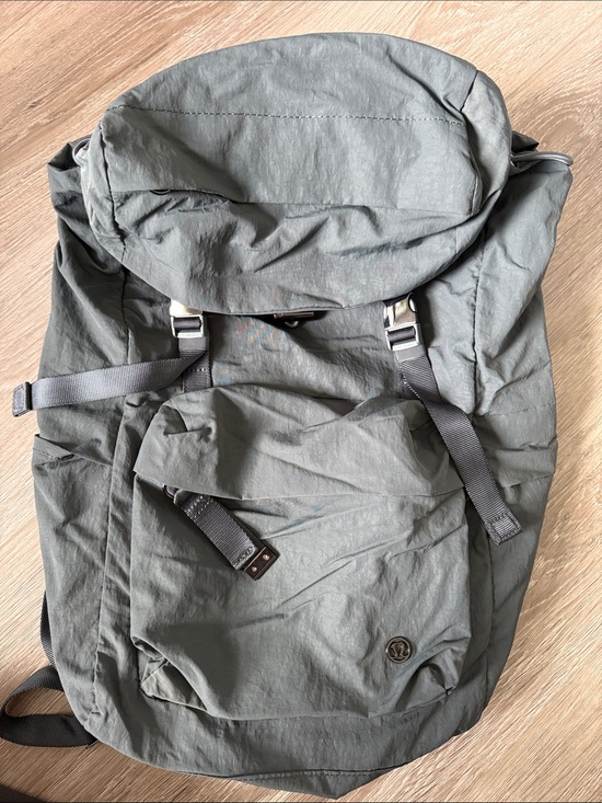 lululemon athletica Handbags - lululemon athletica Men's Olive Gray Roll-Top Backpack